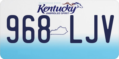 KY license plate 968LJV