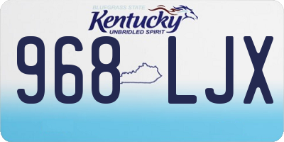 KY license plate 968LJX