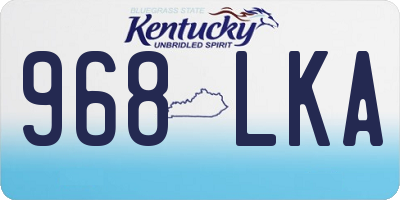 KY license plate 968LKA