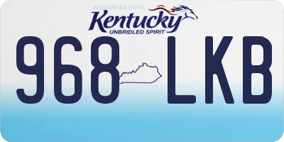 KY license plate 968LKB