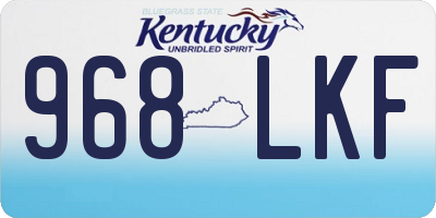KY license plate 968LKF