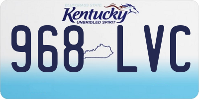 KY license plate 968LVC