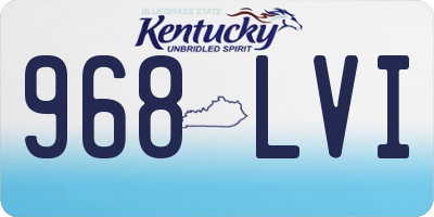 KY license plate 968LVI