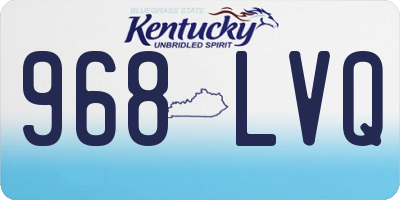 KY license plate 968LVQ