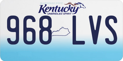 KY license plate 968LVS