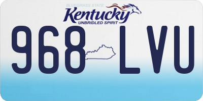 KY license plate 968LVU
