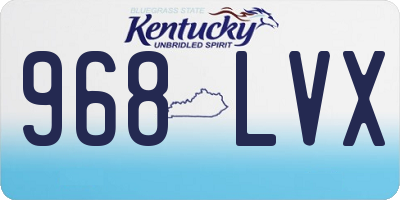 KY license plate 968LVX