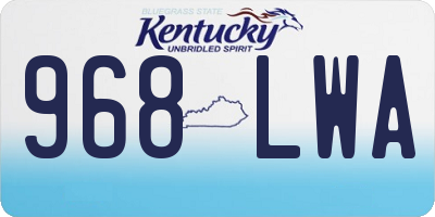 KY license plate 968LWA