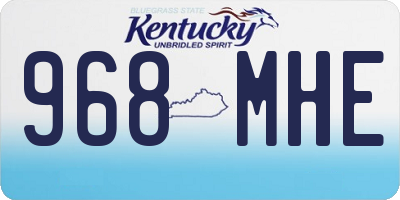 KY license plate 968MHE