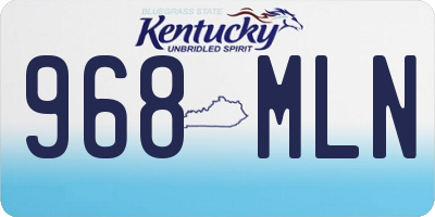KY license plate 968MLN