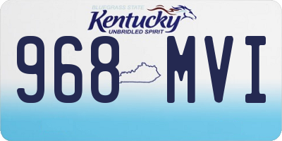 KY license plate 968MVI
