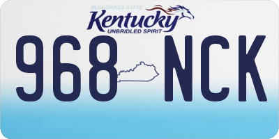 KY license plate 968NCK