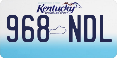 KY license plate 968NDL