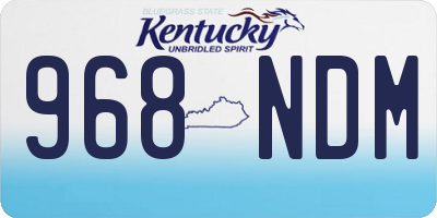 KY license plate 968NDM