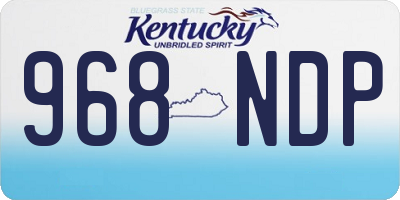 KY license plate 968NDP