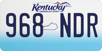 KY license plate 968NDR