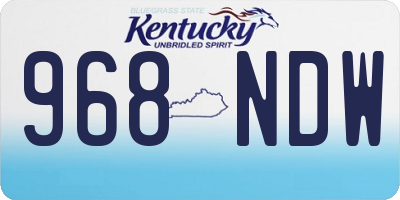 KY license plate 968NDW