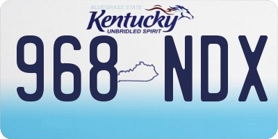 KY license plate 968NDX
