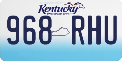 KY license plate 968RHU