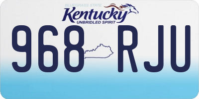 KY license plate 968RJU