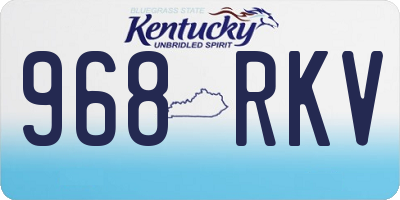 KY license plate 968RKV