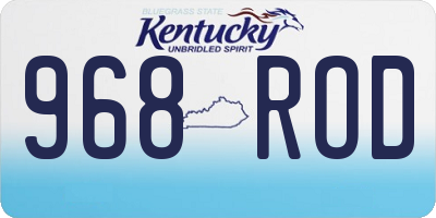 KY license plate 968ROD
