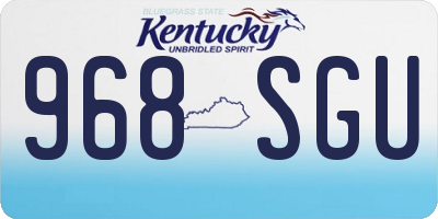 KY license plate 968SGU