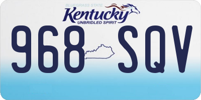 KY license plate 968SQV