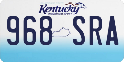 KY license plate 968SRA