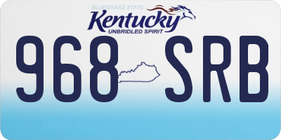 KY license plate 968SRB