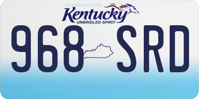 KY license plate 968SRD