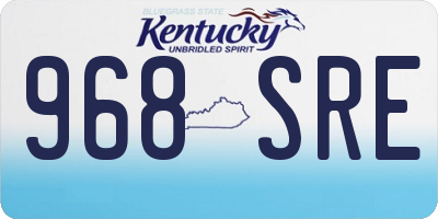 KY license plate 968SRE