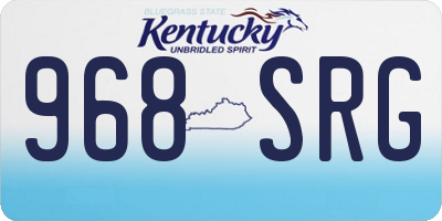 KY license plate 968SRG