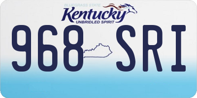 KY license plate 968SRI