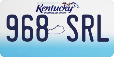 KY license plate 968SRL