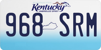 KY license plate 968SRM