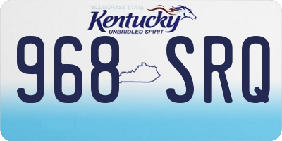 KY license plate 968SRQ