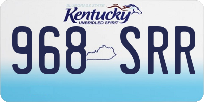 KY license plate 968SRR