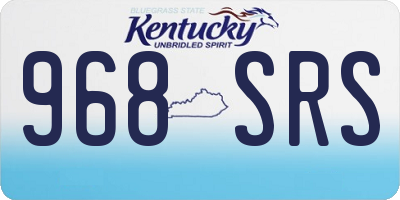 KY license plate 968SRS