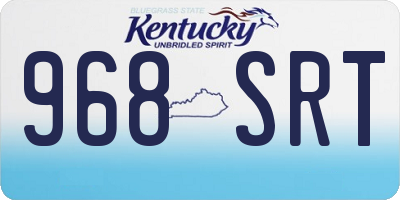 KY license plate 968SRT