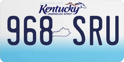 KY license plate 968SRU