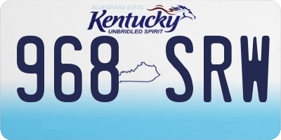 KY license plate 968SRW