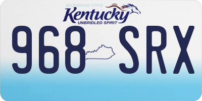 KY license plate 968SRX