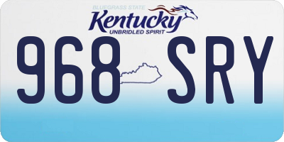 KY license plate 968SRY