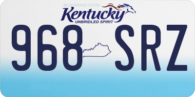 KY license plate 968SRZ