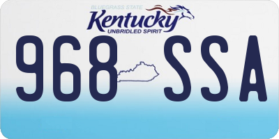 KY license plate 968SSA