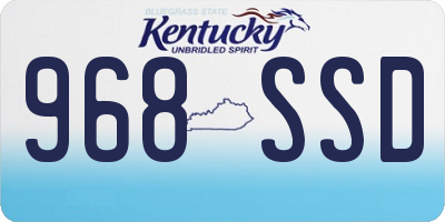 KY license plate 968SSD