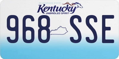 KY license plate 968SSE