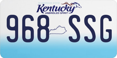 KY license plate 968SSG