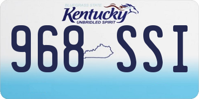 KY license plate 968SSI